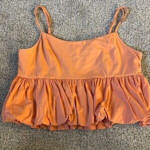 Maeve by Anthropologie orange crop top tank L